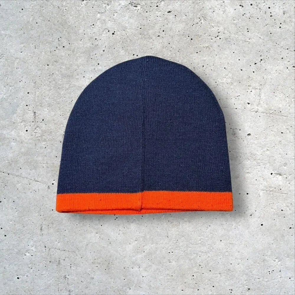 Denver Broncos NFL Team Apparel Knit Beanie Hat Navy Orange Youth One Size